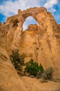 Cramer Imaging's fine art landscape photograph close-up of the Grosvenor double arch of Escalante National Monument Utah