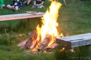 Cramer Imaging's photograph of a campfire in an established fire-pit