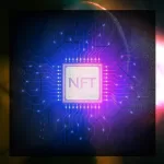 Digital image of NFT on a computer chip