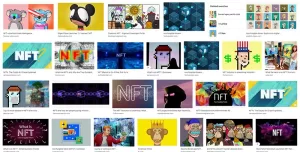 Internet image search results for NFT's