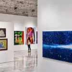 Photograph of an exhibit in a mid or high end art gallery