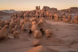 Cramer Imaging's fine art landscape photograph of small hoodoo rock formations at Goblin Valley State Park Utah