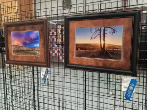 Photo of 2 Cramer Imaging landscape photographs receiving blue ribbon awards at Garfield Utah County Fair 2020