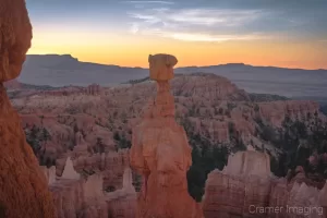 Cramer Imaging's fine art landscape photograph of the famous Thor's Hammer hoodoo at sunrise in Bryce Canyon National Park, Utah