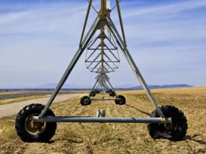 Landscape photograph of farm equipment pivot line in Ririe, Idaho by Cramer Imaging