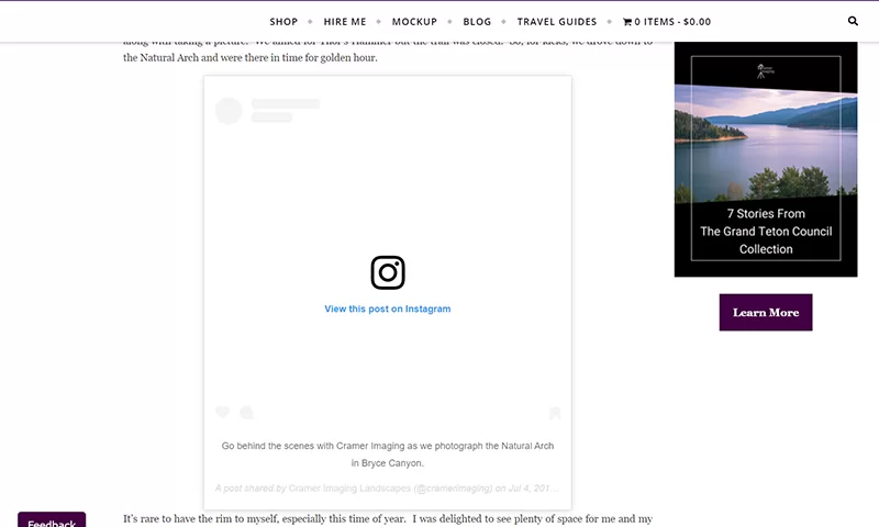 Embedded Instagram IGTV video with content security policy blocking rendering