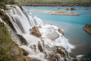 Cramer Imaging's fine art landscape photograph of silky water on the Falls Creek falls waterfall on the Snake River in Idaho