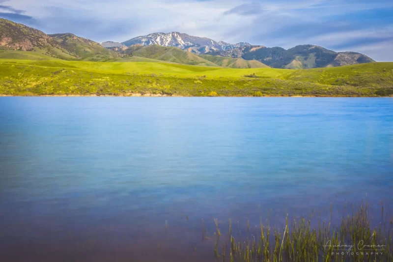 Audrey Cramer Photography's fine art landscape photograph of smooth spring water at Devil's Creek Reservoir, Idaho