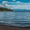 Cramer Imaging's quality landscape photograph of waves on Yellowstone Lake at Yellowstone National Park Wyoming