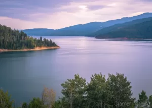 Cramer Imaging's quality landscape photograph of the Palisades reservoir lake at twilight in Idaho