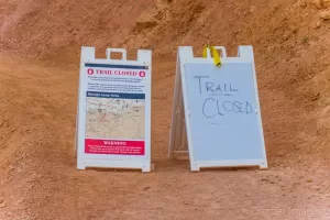 Cramer Imaging's photograph of the Navajo trail being closed at Bryce Canyon National Park Utah