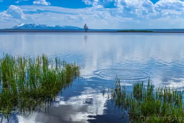Cramer Imaging's quality landscape photograph of the tranquil waters of Yellowstone Lake in Yellowstone National Park Wyoming