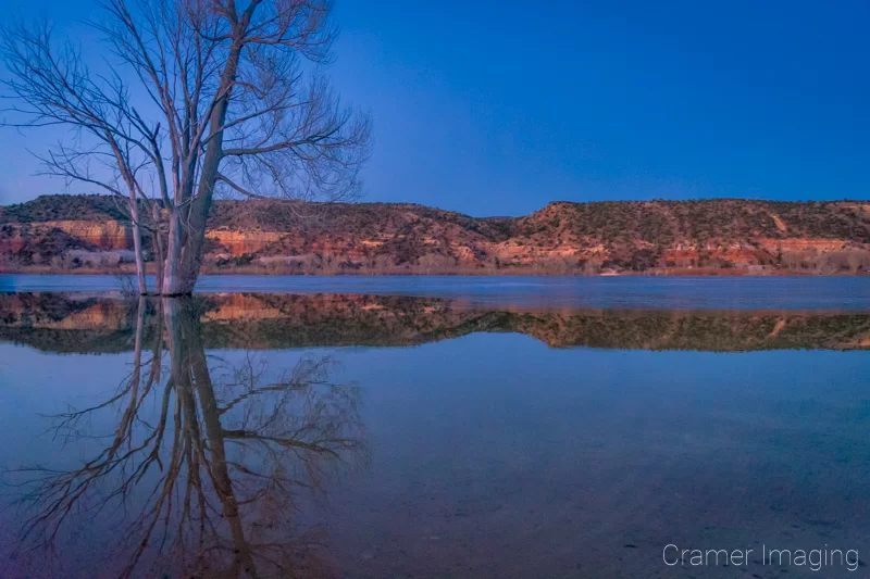 A Quiet Blue Hour Reservoir