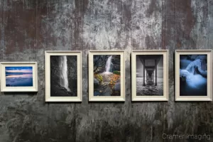 Photograph of five different landscape photographs for sale by Cramer Imaging