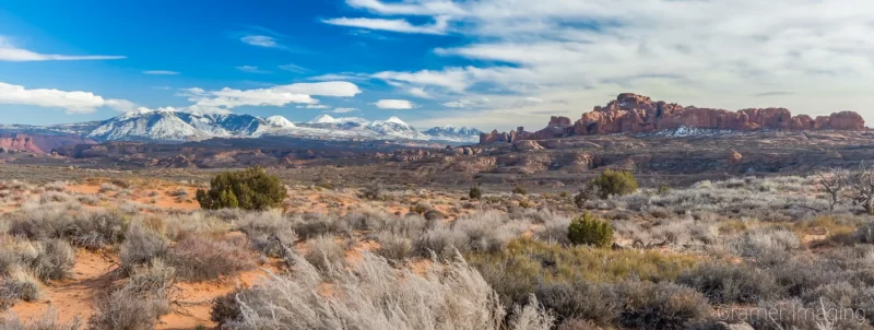 Cramer Imaging's fine art landscape panorama photograph of Arches National Park's Panorama Point in Utah