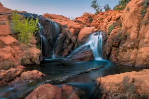 Fine art landscape photograph of Gunlock State Park, Utah and the seasonal waterfall by Cramer Imaging