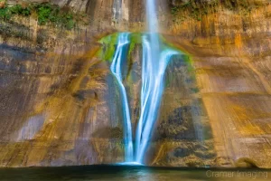 Cramer Imaging's fine art landscape photograph of the lower part of Lower Calf Creek Falls waterfall in Escalante National Monument, Utah