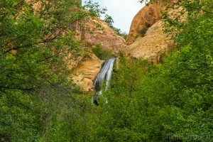 Cramer Imaging's fine art landscape photograph depicting the top of Lower Calf Creek Falls above the trees in Escalante National Monument, Utah