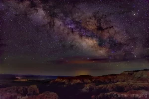 Cramer Imaging's fine art landscape photograph of the Milky Way rising over Bryce Canyon National Park Utah