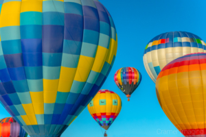 Cramer Imaging's fine art photograph of hot air balloons in the sky of Panguitch, Utah