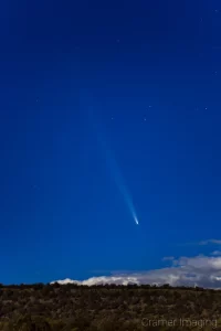 Cramer Imaging's fine art night photograph of the C/2023 A3 Tsuchinshan-ATLAS comet in the western sky