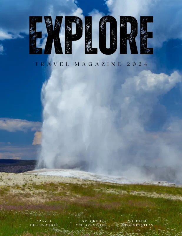 Mockup of a magazine cover using an Audrey Cramer Photography landscape image